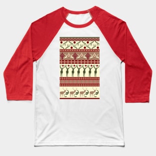 Classic Reindeer Ugly Sweater Baseball T-Shirt